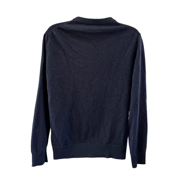 Banana Republic Mens Sweater L Navy Merino Wool Crew Neck  Barufa Looks Small - Picture 4 of 6